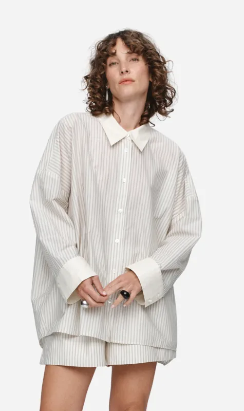 Marle | Edie Shirt - Grey Stripe sold by Sister & Co