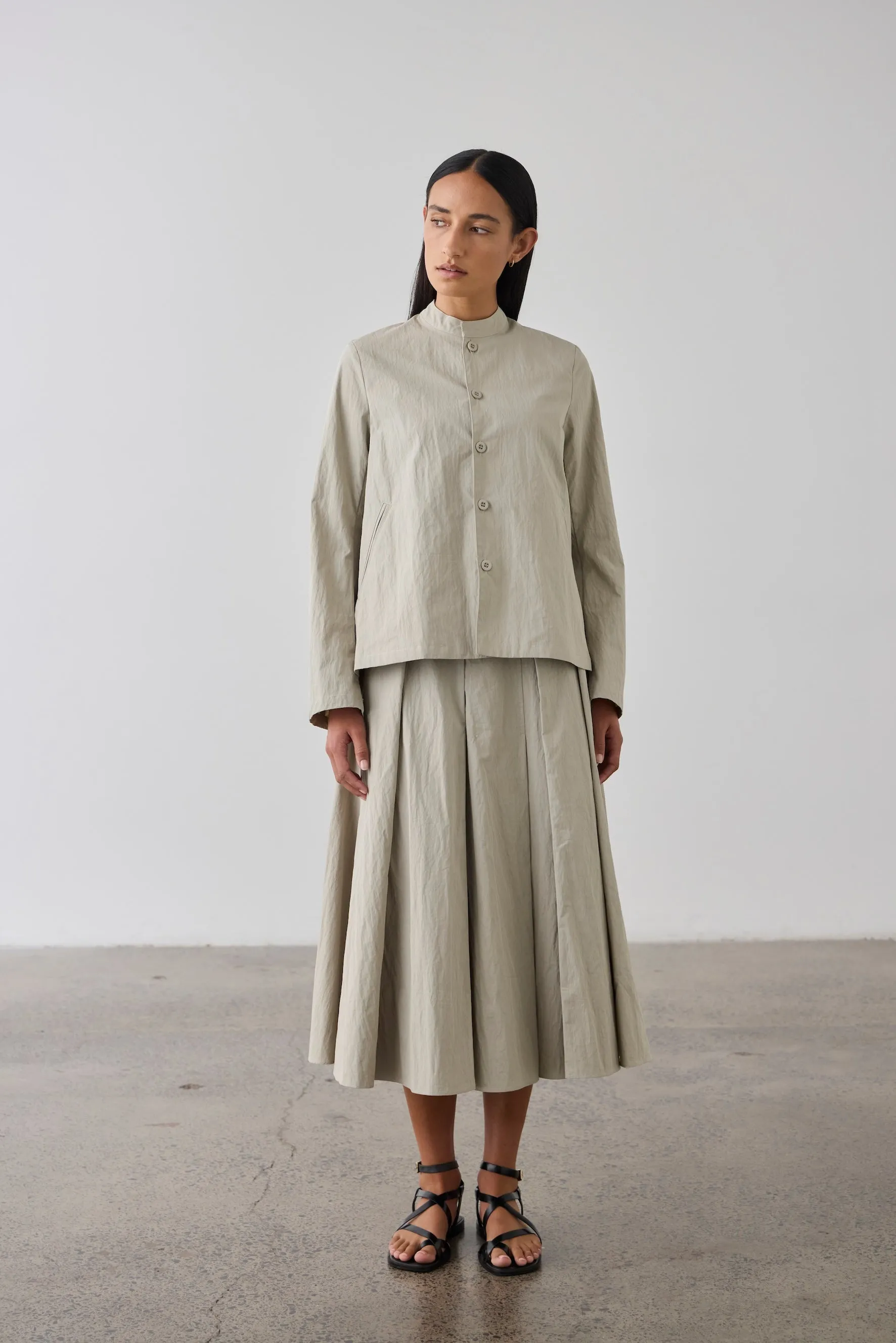 Laing | Mandarin Shirt Jacket - Pale Sage sold by Sister & Co product image thumbnail 2