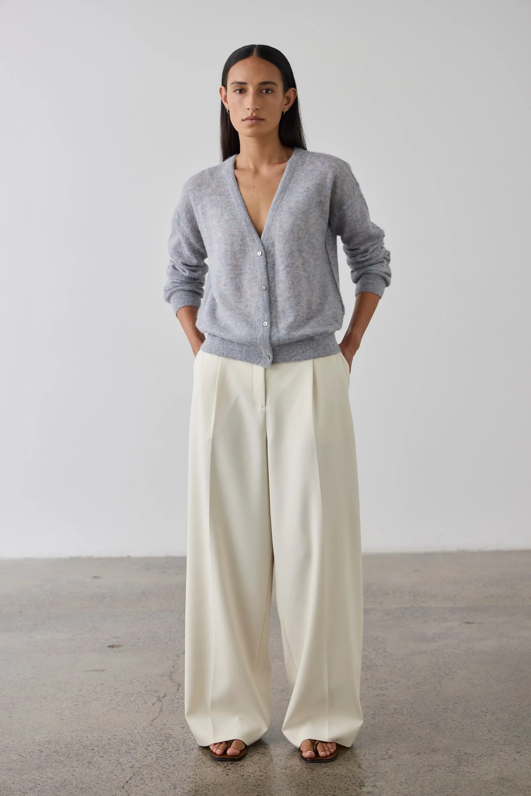 Laing | Fine Alpaca Cardigan - Heather sold by Sisters & Co product image thumbnail 2