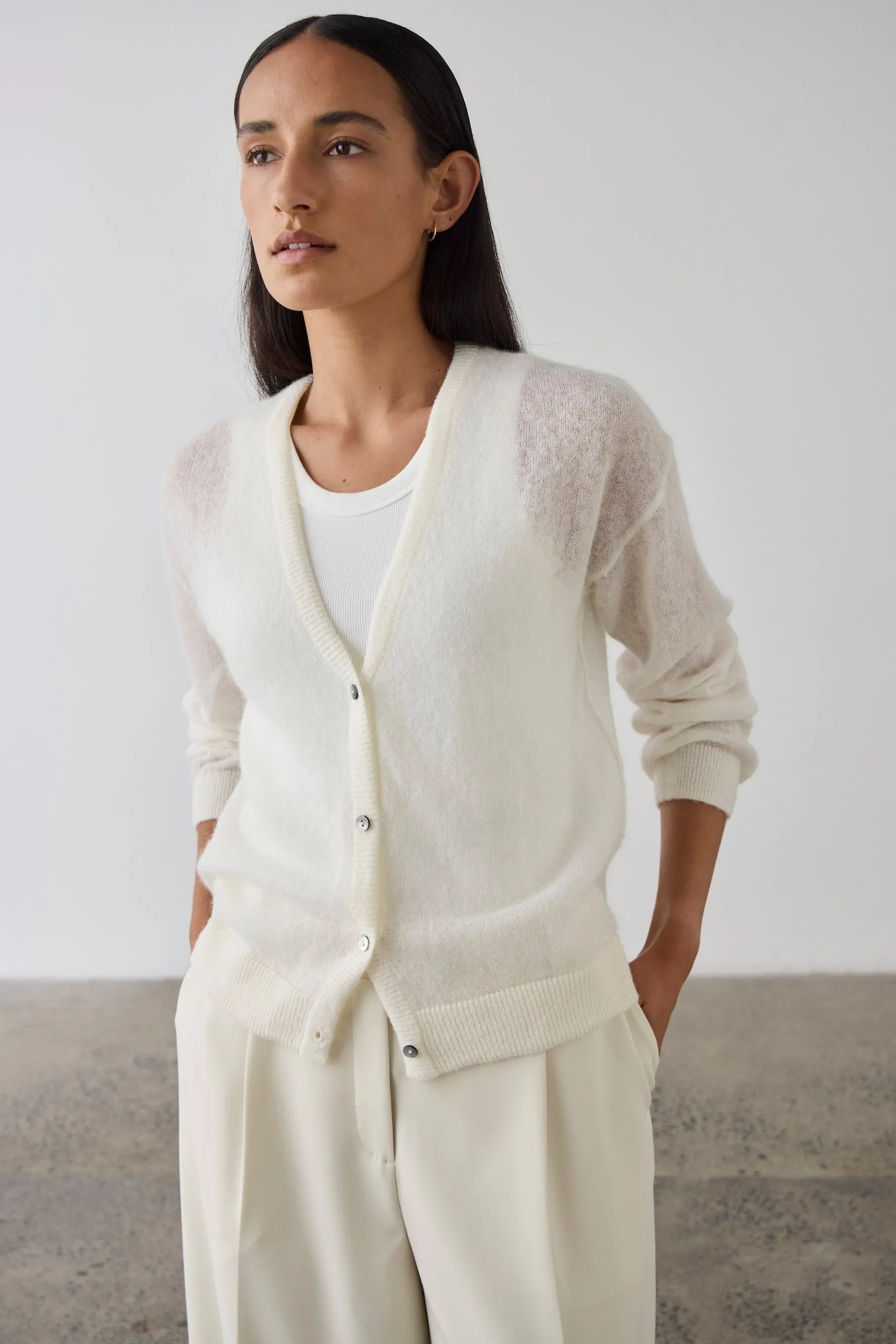 Laing | Fine Alpaca Cardigan - Cream sold by Sister & Co product image thumbnail 2