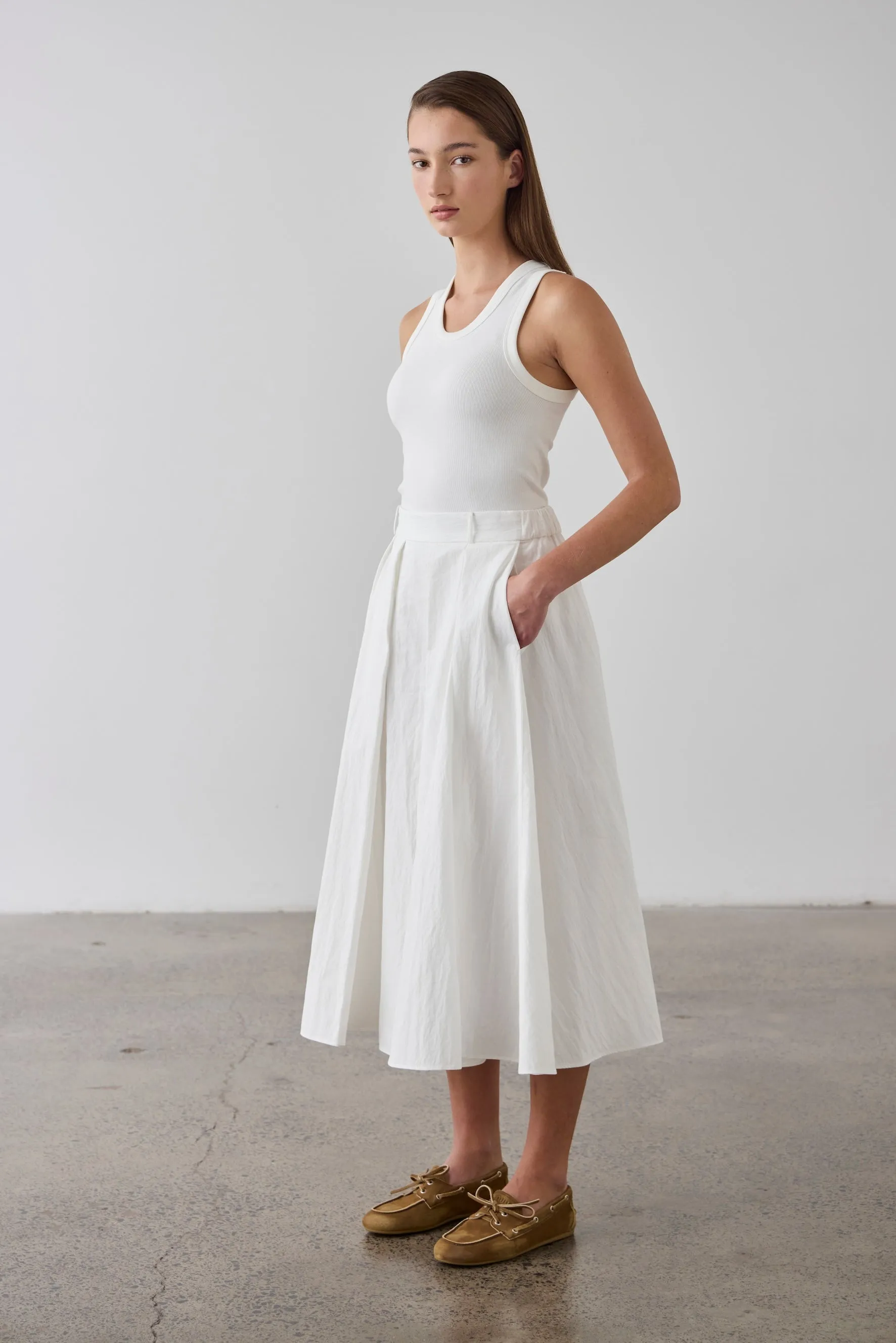 Laing | Full Pleated Skirt - White sold by Sisters & Co product image thumbnail 3