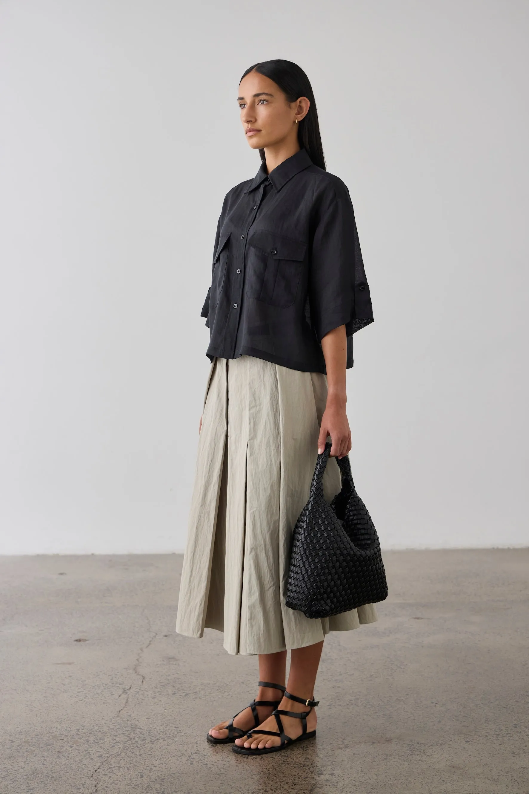 Laing | Full Pleated Skirt - Pale Sage sold by Sister & Co product image thumbnail 3