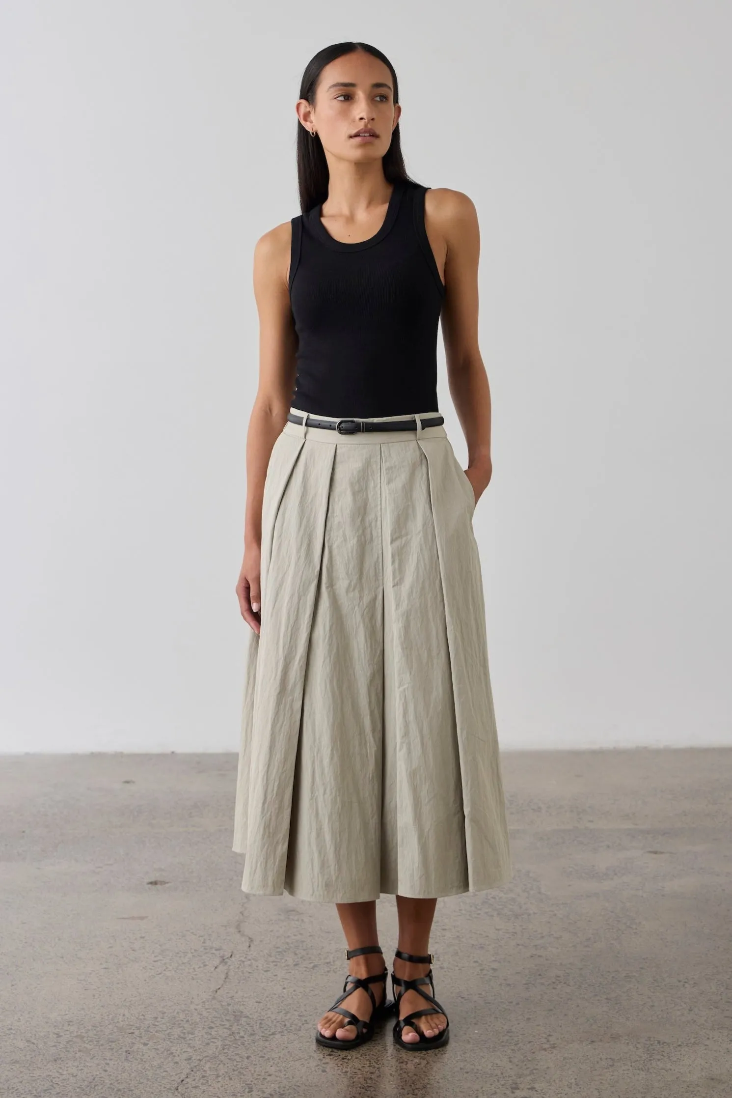 Laing | Full Pleated Skirt - Pale Sage sold by Sister & Co product image thumbnail 2
