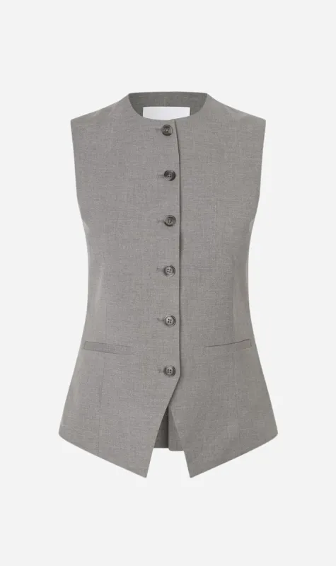 Samsoe Samsoe | Saruma Vest - Grey Mel. sold by Sisters & Co