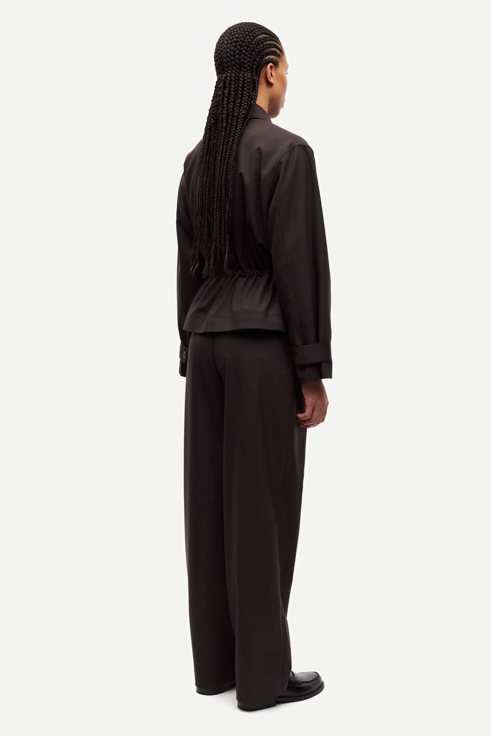 Samsoe Samsoe | Saagneta Trousers - Black Coffee sold by Sisters & Co product image thumbnail 3