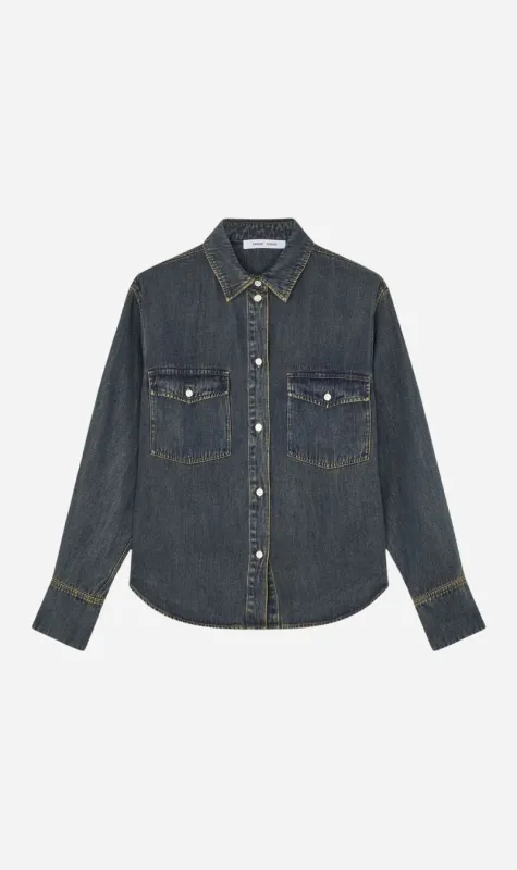 Samsoe Samsoe | Sabex Shirt - Burnt Oak sold by Sister & Co