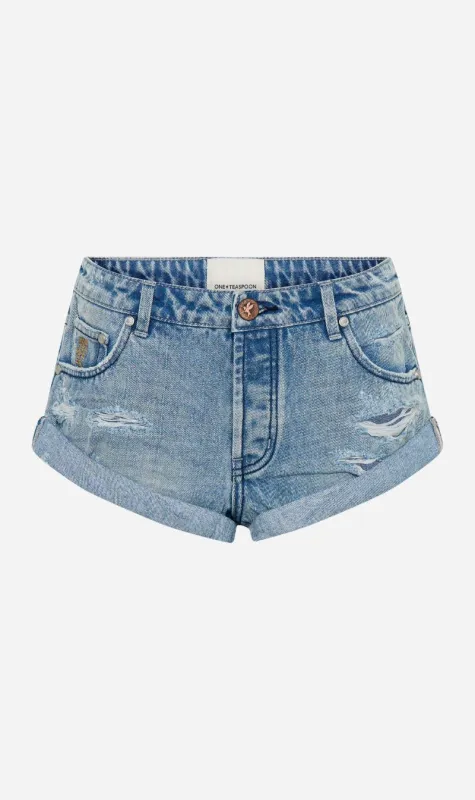 One Teaspoon | Salty Dog Messed Up Bandits Low Waist Denim Short - Salty Dog sold by Sister & Co