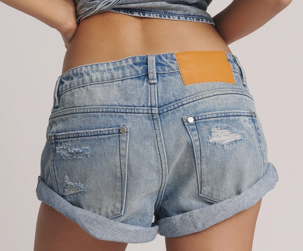 One Teaspoon | Salty Dog Messed Up Bandits Low Waist Denim Short - Salty Dog sold by Sisters & Co product image thumbnail 5