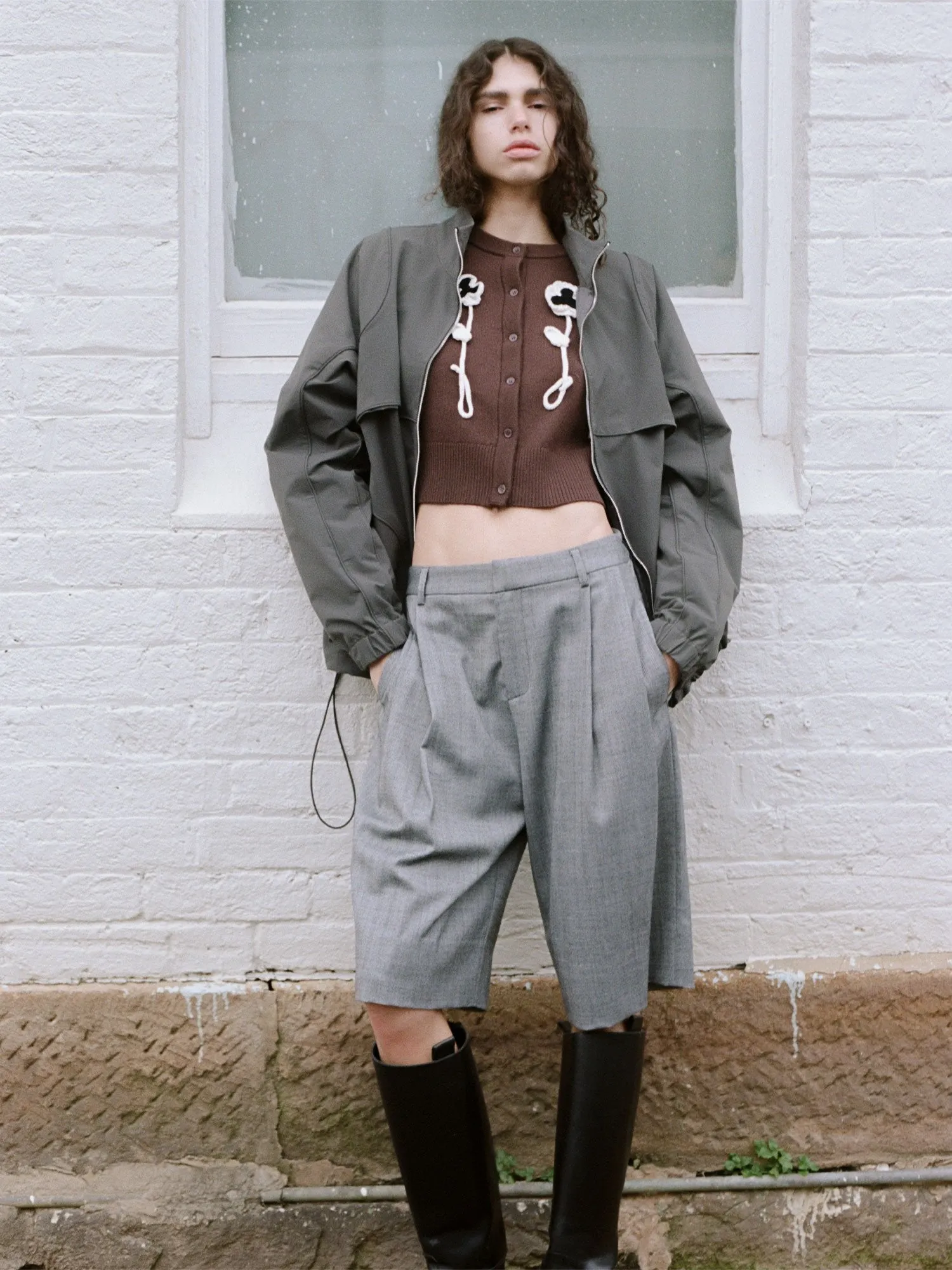 Wynn Hamlyn | Pansy Flower Cardigan - Chocolate sold by Sisters & Co product image thumbnail 4