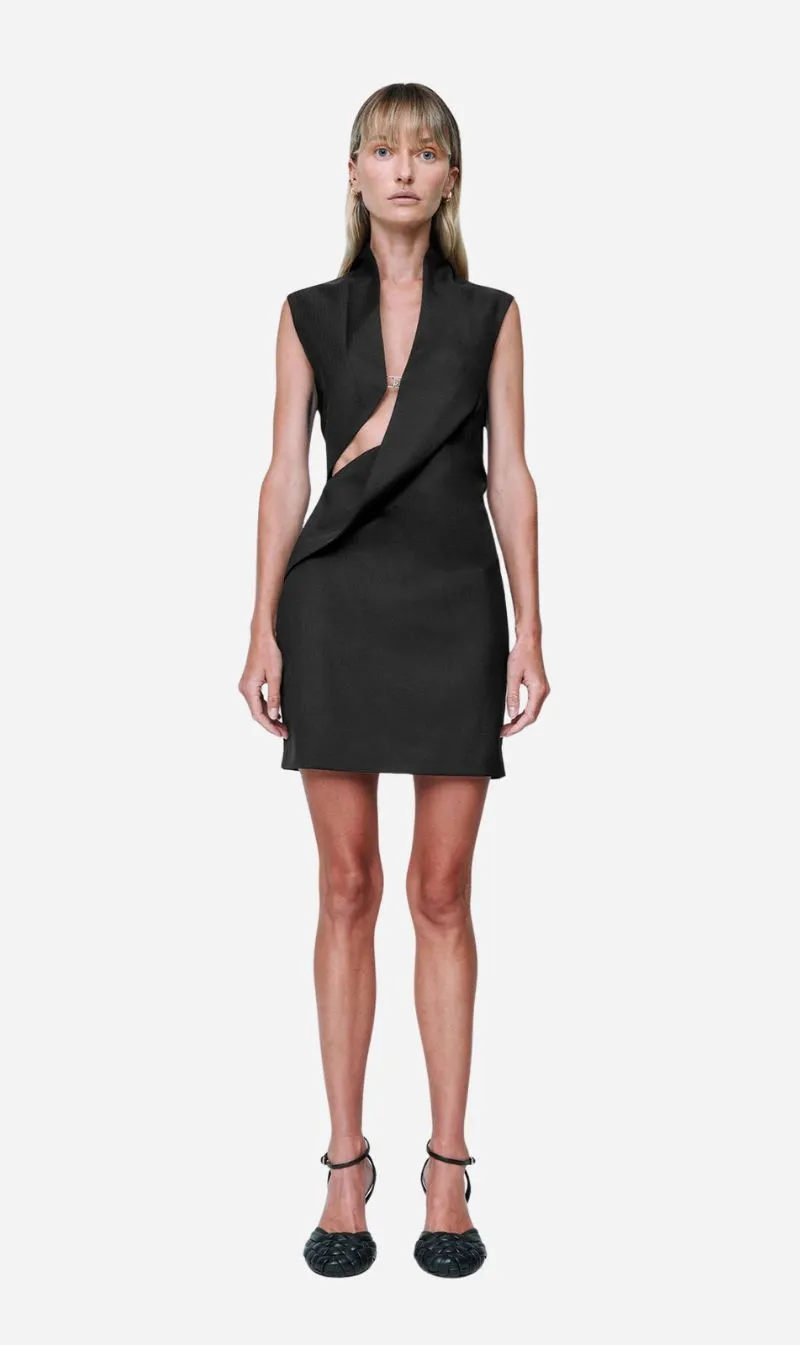 Wynn Hamlyn | Harry Mini Dress - Black sold by Sisters & Co