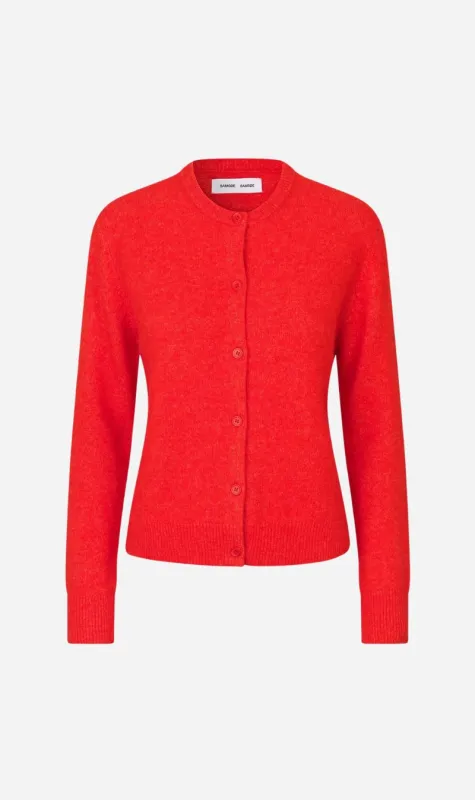 Samsoe Samsoe | Nor Short Cardigan - Flame Scarlet sold by Sister & Co