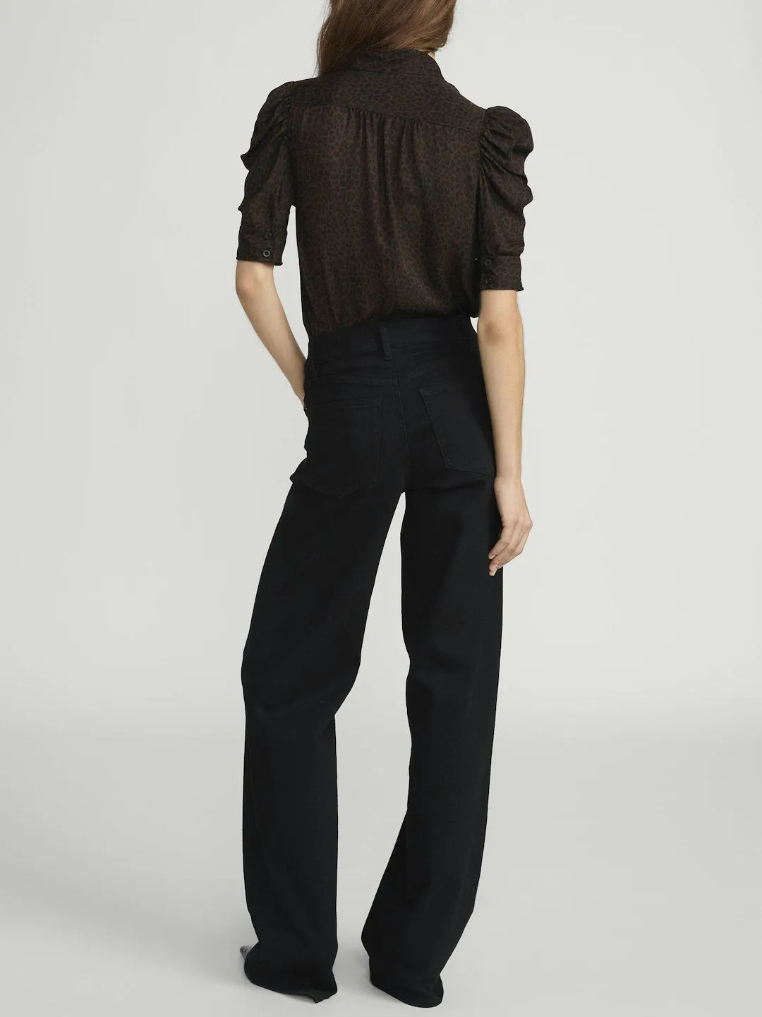 Frame Denim | The Gillian Top - Leopard sold by Sisters & Co product image thumbnail 5