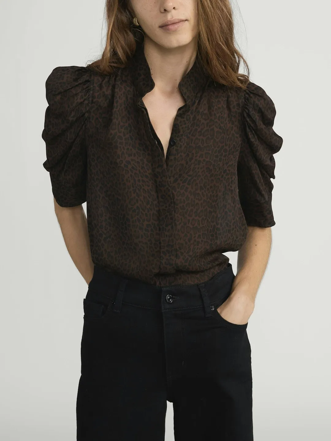 Frame Denim | The Gillian Top - Leopard sold by Sisters & Co product image thumbnail 2