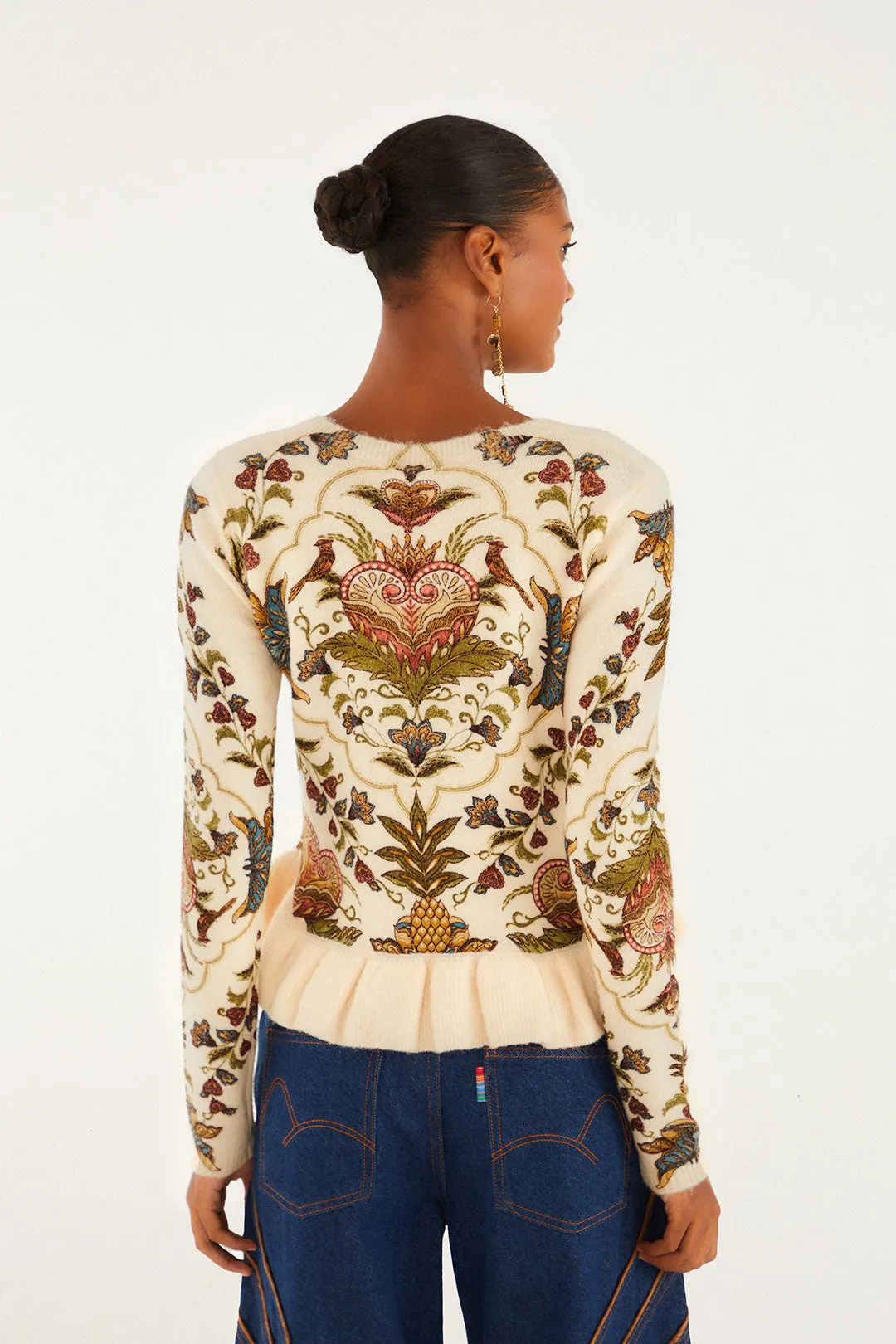 Farm Rio | Majestic Hearts Knit Top - Cream sold by Sisters & Co product image thumbnail 2