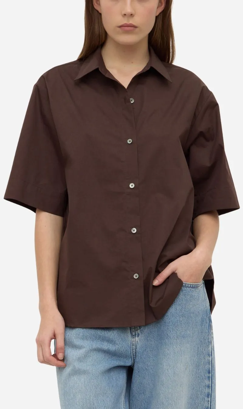 Assembly Label | Joni Short Sleeve Shirt - Ganache sold by Sister & Co