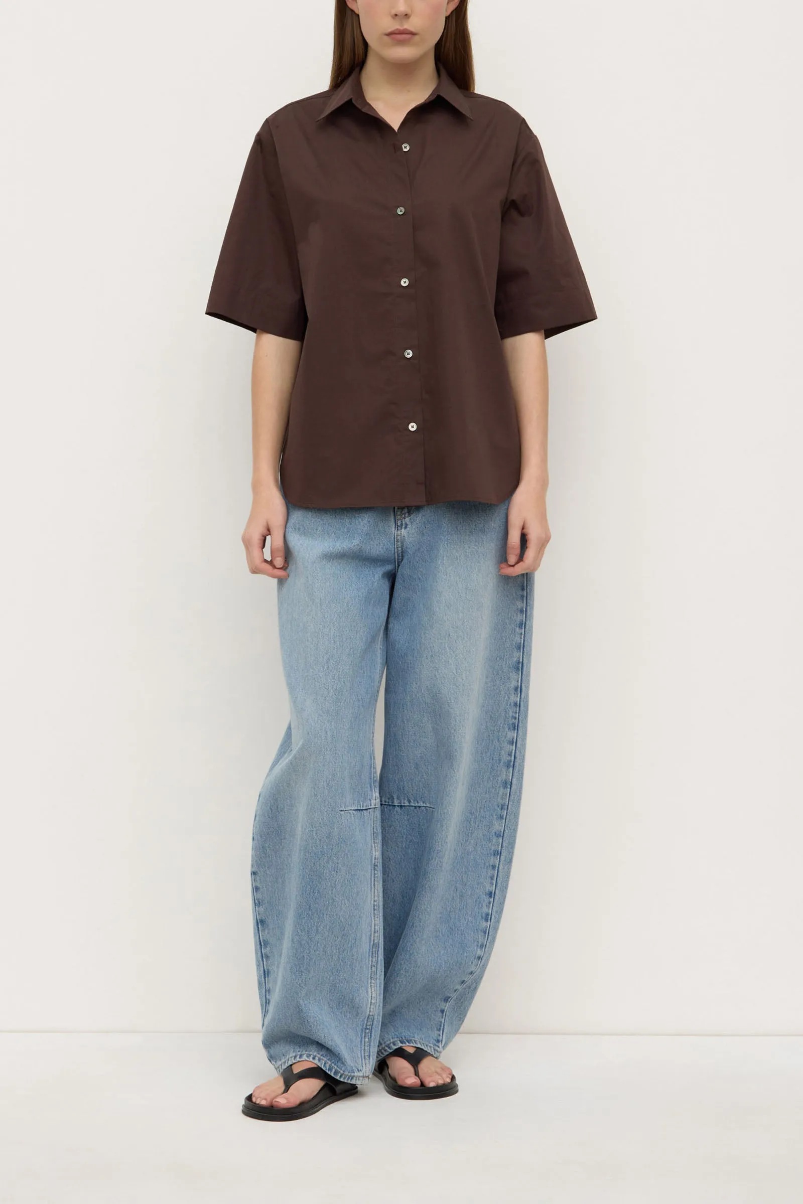 Assembly Label | Joni Short Sleeve Shirt - Ganache sold by Sister & Co product image thumbnail 2