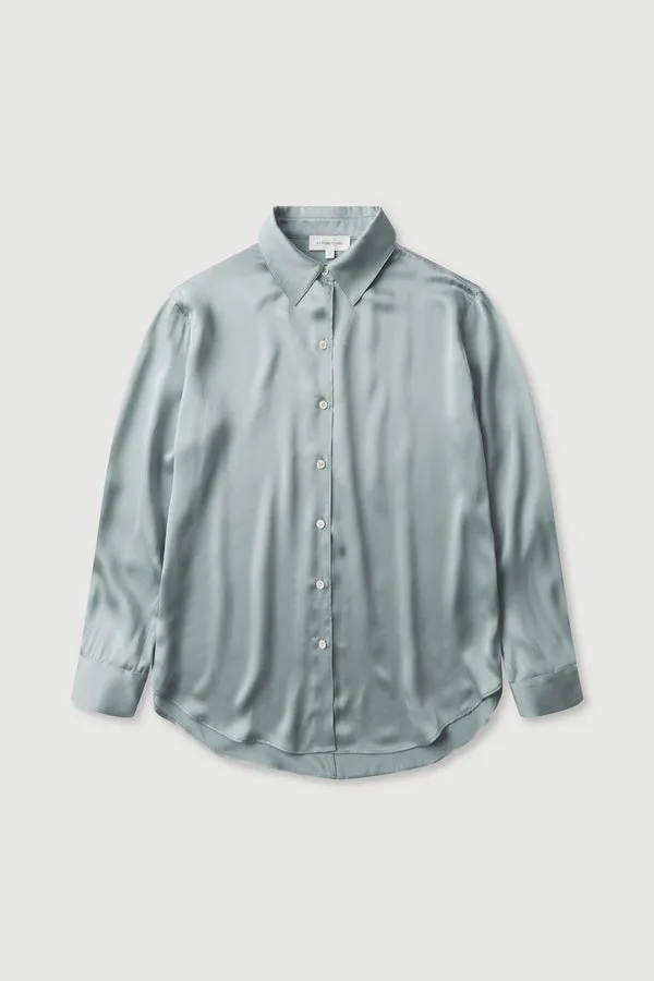 Assembly Label | Pippa Silk Long Sleeve Shirt - Cloud sold by Sister & Co product image thumbnail 5