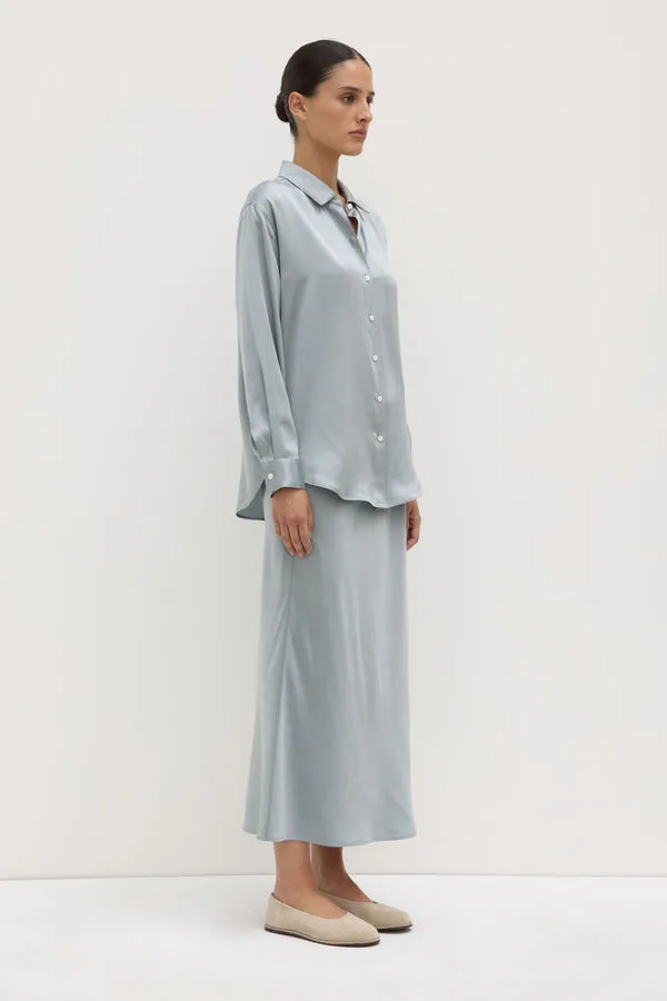 Assembly Label | Pippa Silk Long Sleeve Shirt - Cloud sold by Sister & Co product image thumbnail 2