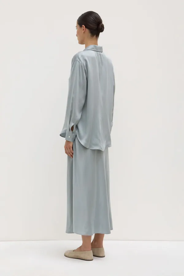 Assembly Label | Pippa Silk Long Sleeve Shirt - Cloud sold by Sister & Co product image thumbnail 3