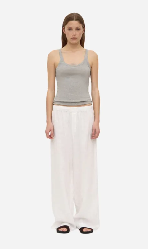 Assembly Label | Everyday Linen Pant - White sold by Sister & Co
