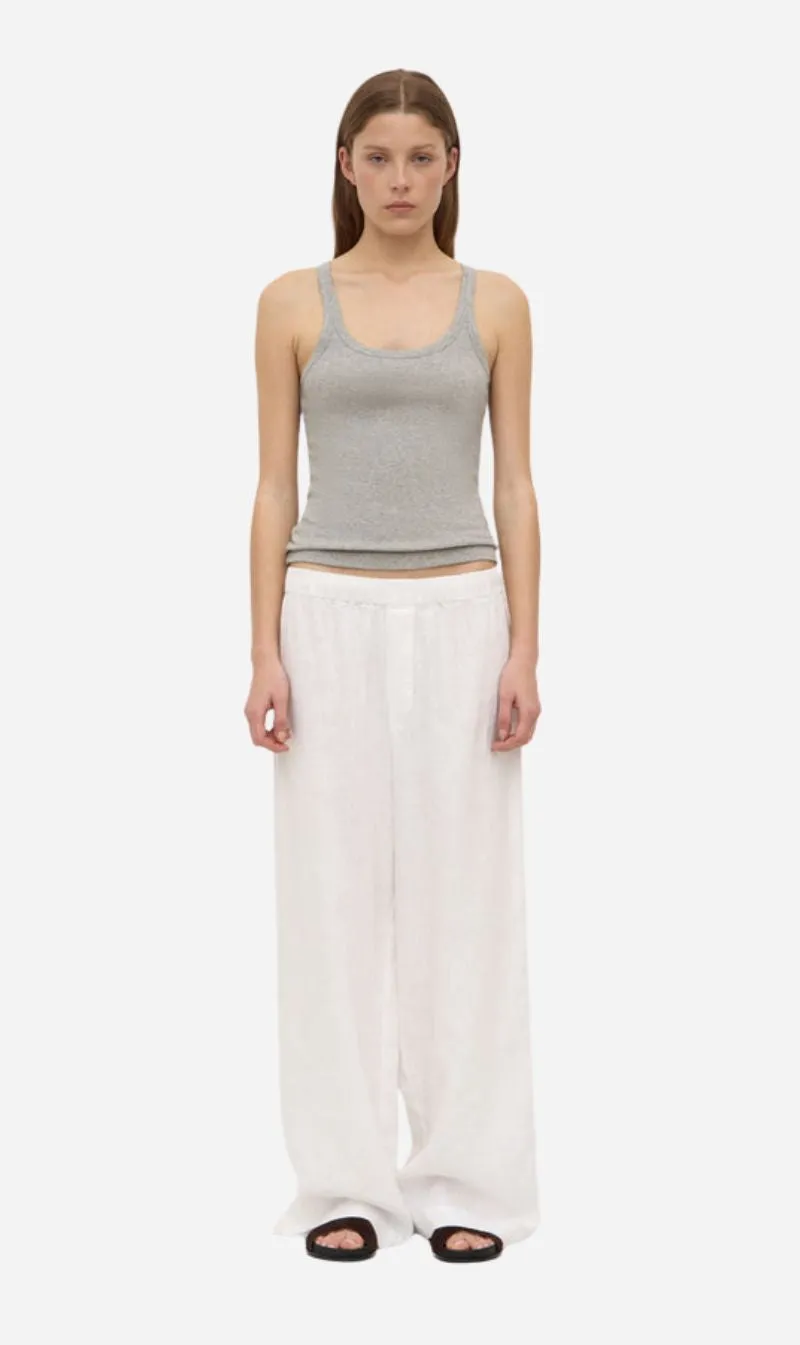 Assembly Label | Everyday Linen Pant - White sold by Sisters & Co