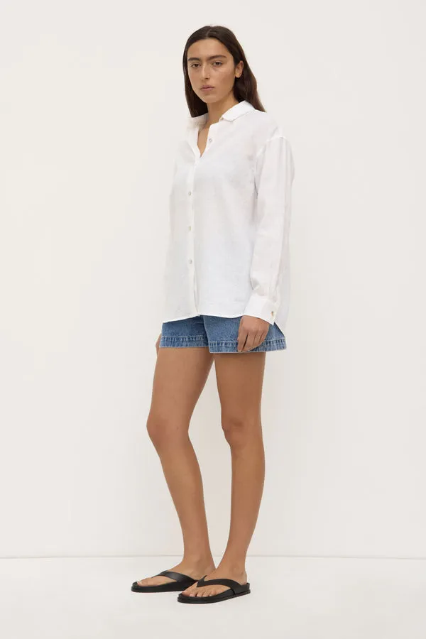 Assembly Label | Everyday Linen Long Sleeve Shirt- White sold by Sisters & Co product image thumbnail 3