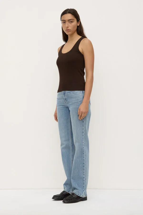 Assembly Label | Robyn Scoop Neck Rib Tank - Ganache sold by Sister & Co product image thumbnail 3