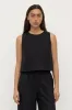 Assembly Label | Estelle Linen Top - Black sold by Sister & Co