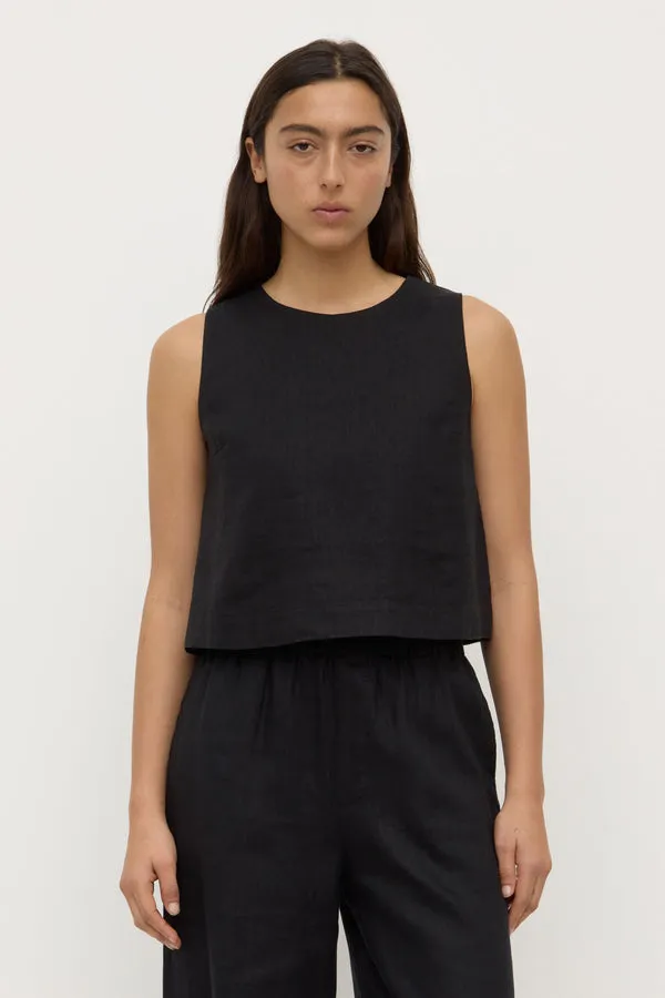 Assembly Label | Estelle Linen Top - Black sold by Sisters & Co product image thumbnail 2