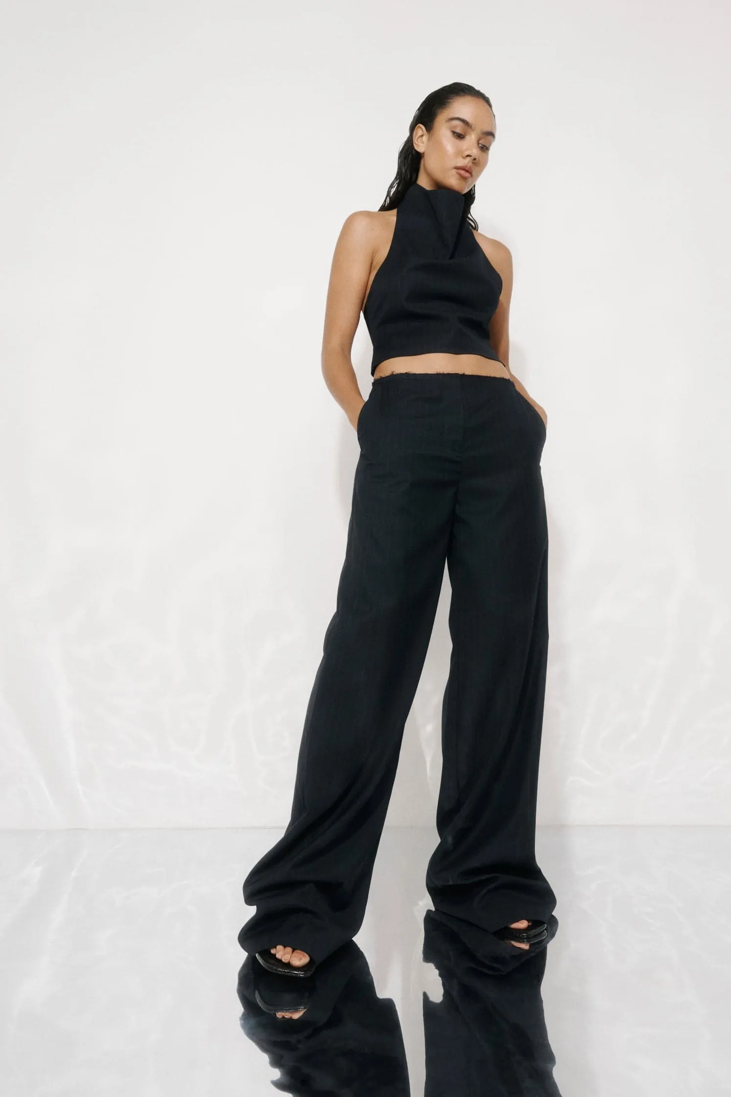 One Of Others | Margot Pant - Navy Pinstripe sold by Sister & Co product image thumbnail 5