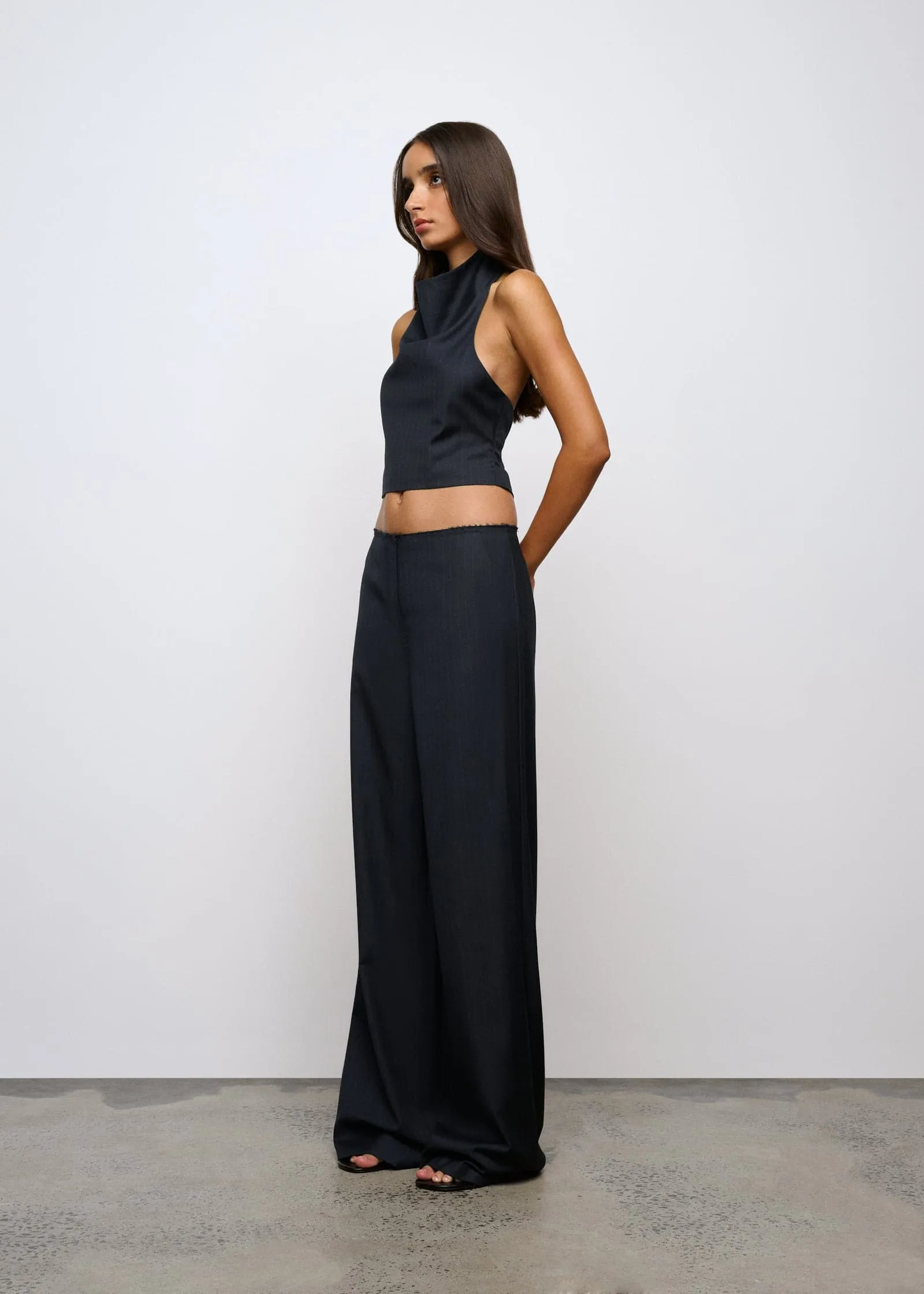 One Of Others | Margot Pant - Navy Pinstripe sold by Sister & Co product image thumbnail 2