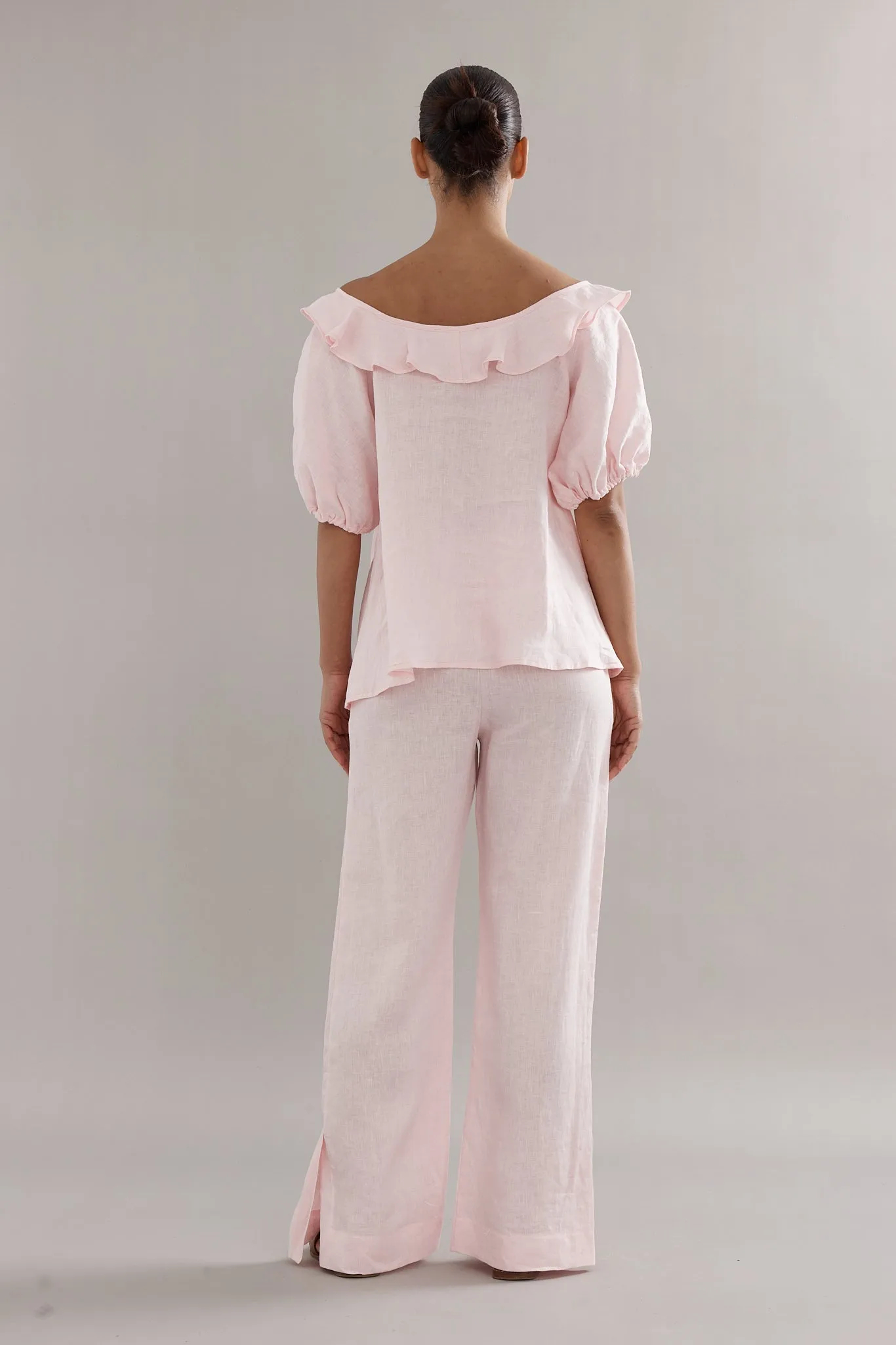 Caitlin Crisp | Little Darling Blouse - Pink Linen sold by Sisters & Co product image thumbnail 4
