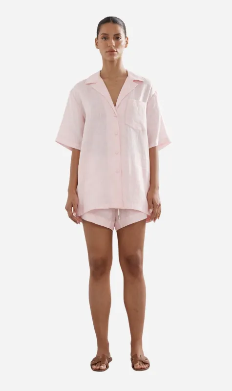 Caitlin Crisp | Juno Short - Pink Linen sold by Sisters & Co