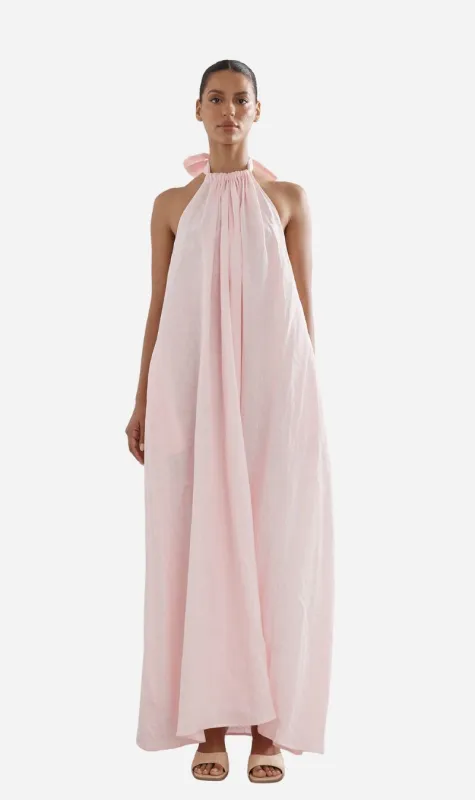 Caitlin Crisp | Bianca Dress - Pink Linen sold by Sister & Co