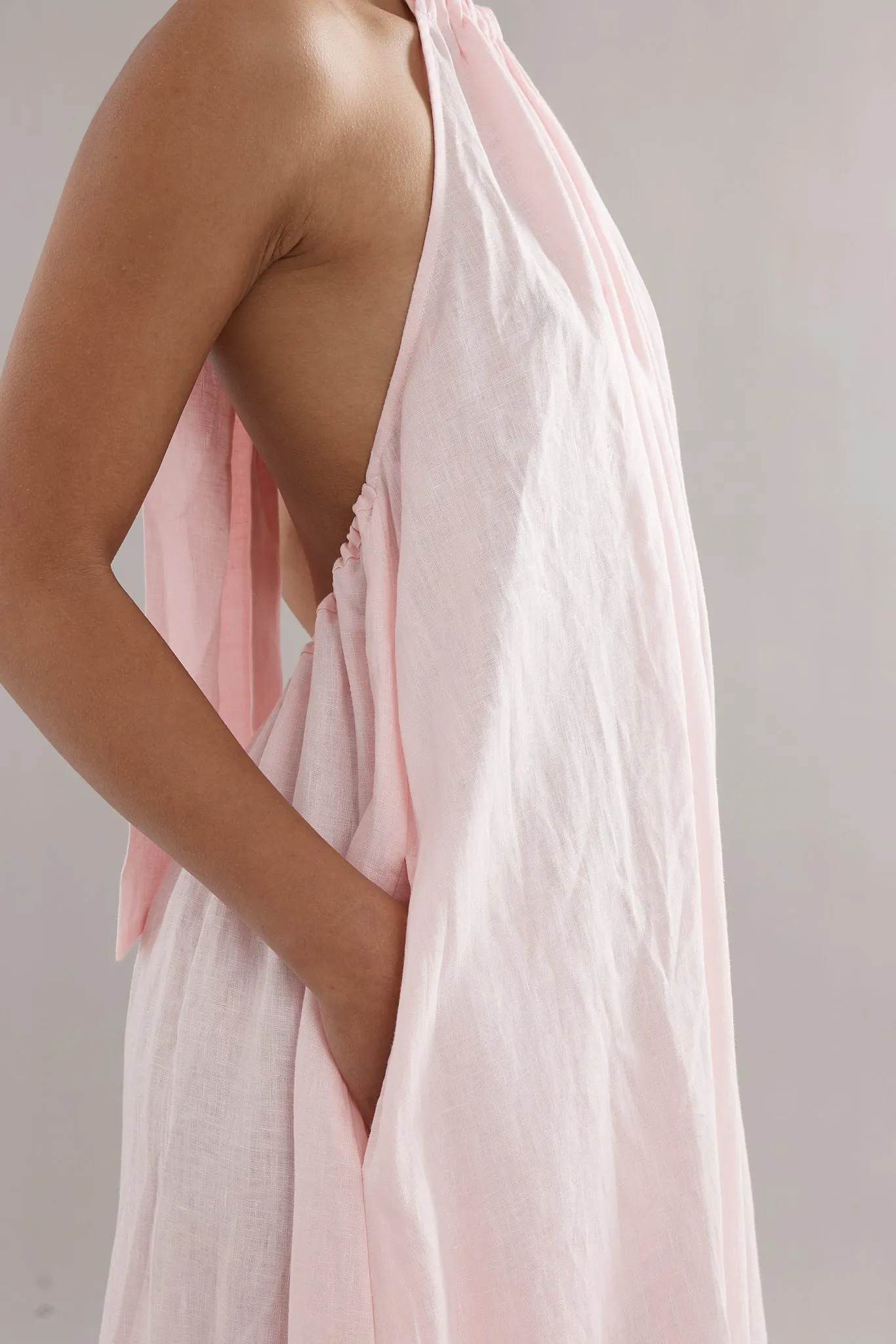 Caitlin Crisp | Bianca Dress - Pink Linen sold by Sisters & Co product image thumbnail 4