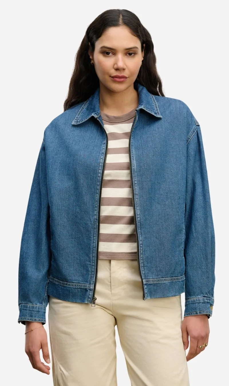 Velvet | Porter Denim Zip Up Jacket - Classic sold by Sisters & Co