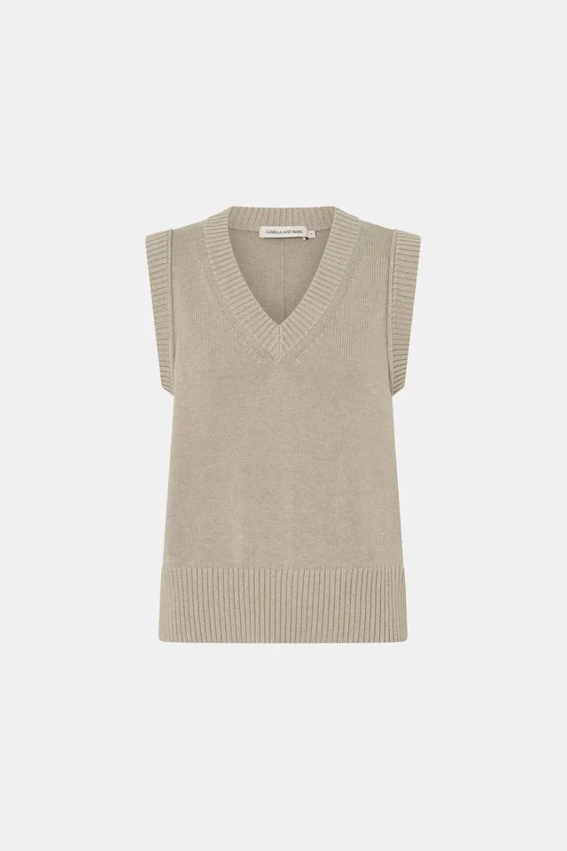 Camilla and Marc | Tori Knit Vest Top - Oat sold by Sisters & Co product image thumbnail 5