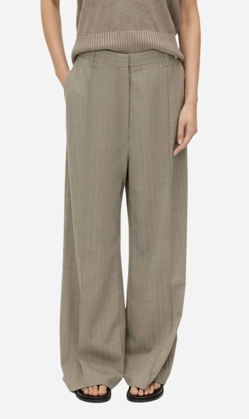 Camilla and Marc | Arnelle Pant - Natural Pinstripe sold by Sisters & Co