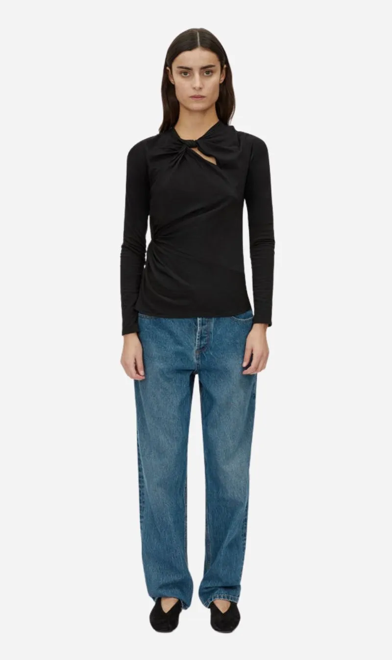 Camilla and Marc | Felton Knot Long Sleeve Tee - Black sold by Sister & Co
