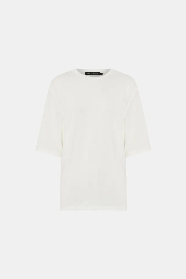Camilla and Marc | Felton Draped Back Tee - Soft White sold by Sisters & Co product image thumbnail 5
