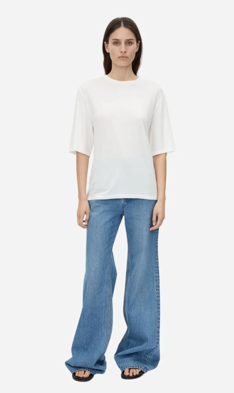 Camilla and Marc | Felton Draped Back Tee - Soft White sold by Sisters & Co