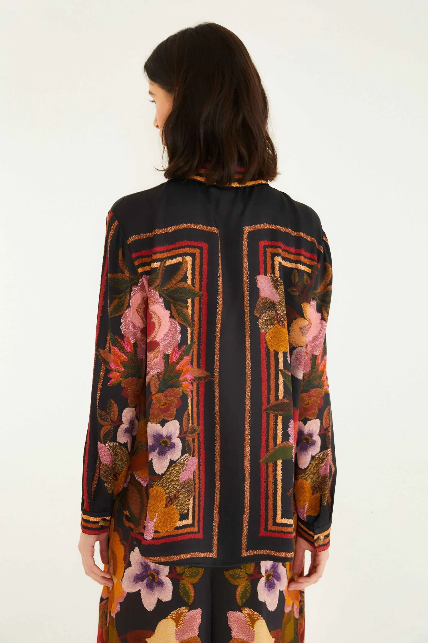 Farm Rio | Shirt - Chenille Flowers Black sold by Sisters & Co product image thumbnail 3