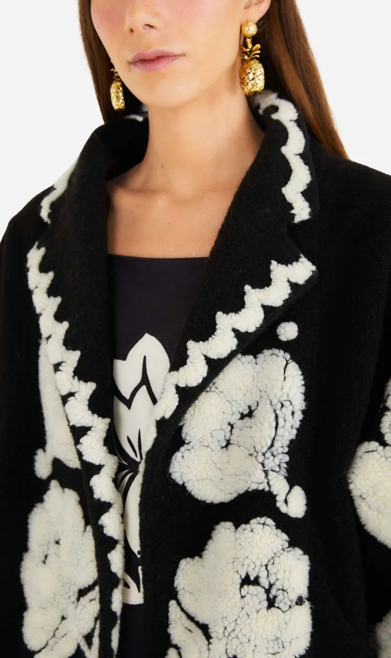 Farm Rio | Fleece Coat - Floral Arabesque Cream sold by Sisters & Co product image thumbnail 3