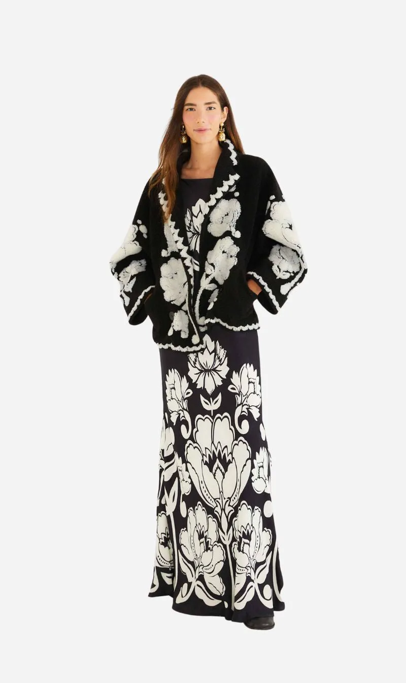 Farm Rio | Fleece Coat - Floral Arabesque Cream sold by Sisters & Co product image thumbnail 4