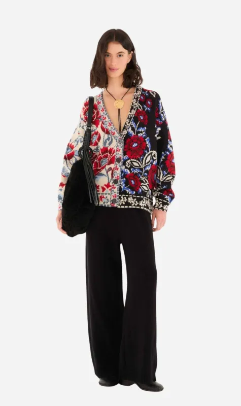 Farm Rio | Knit Cardigan - Mixed Valentina Black sold by Sister & Co