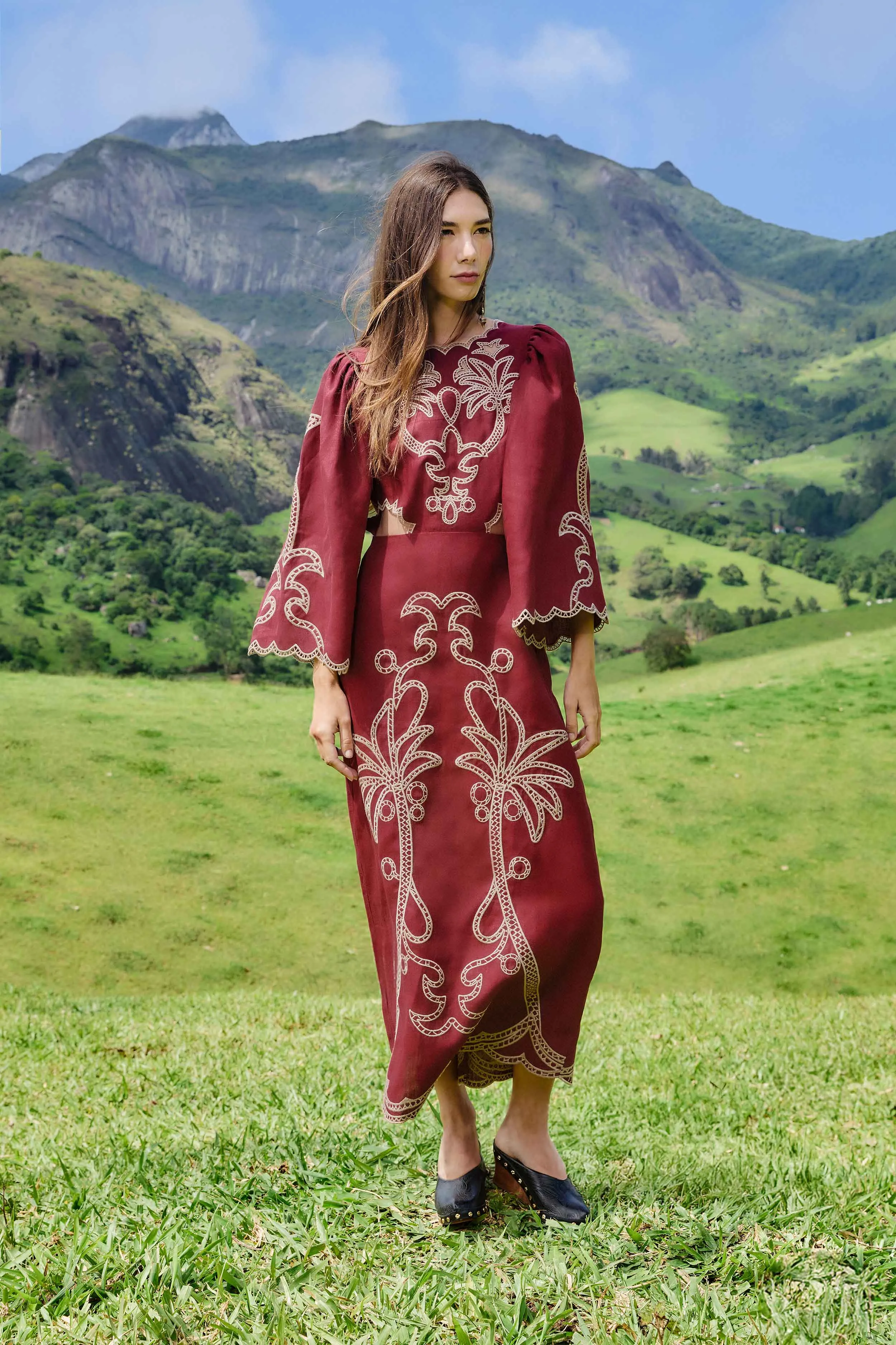 Farm Rio | VT Maxi Artesanal Brasil - Burgundy sold by Sisters & Co product image thumbnail 3