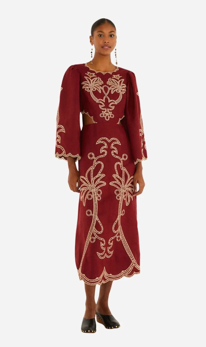 Farm Rio | VT Maxi Artesanal Brasil - Burgundy sold by Sisters & Co