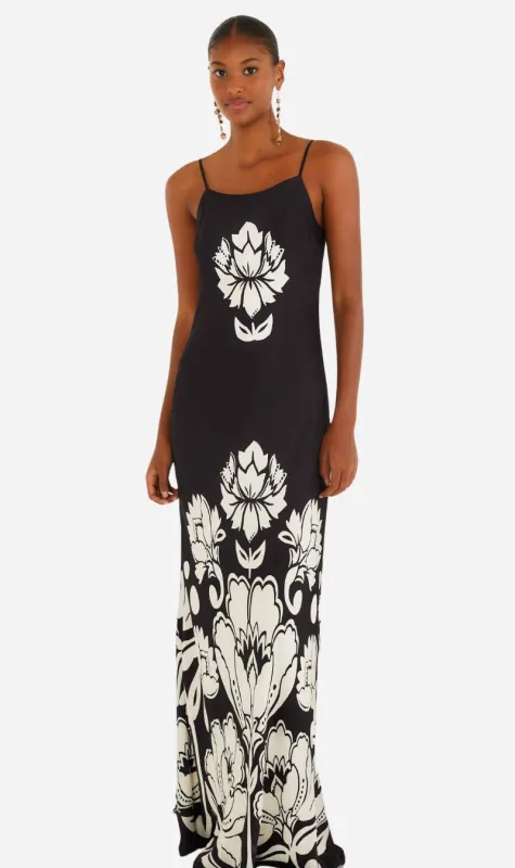 Farm Rio | Slip Maxi Dress - Floral Arabesque Slip Cream sold by Sister & Co