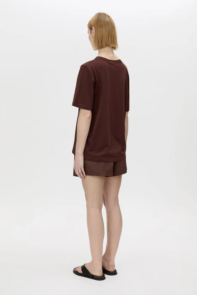 Camilla and Marc | Janice Logo Tee - Chocolate sold by Sisters & Co product image thumbnail 4