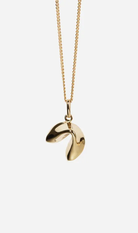 Meadowlark | Fortune Cookie Charm Necklace - Gold Plated sold by Sisters & Co